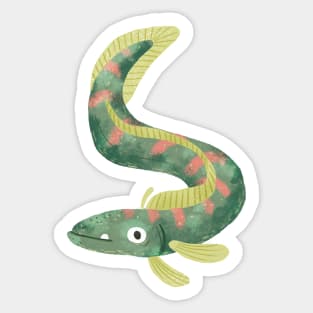 Little Green Eel Sticker